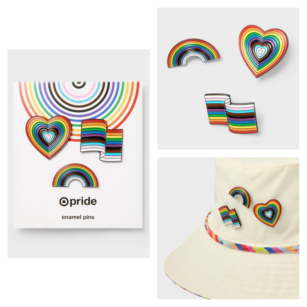 Target Pride 3ct Rainbow Pins Assorted